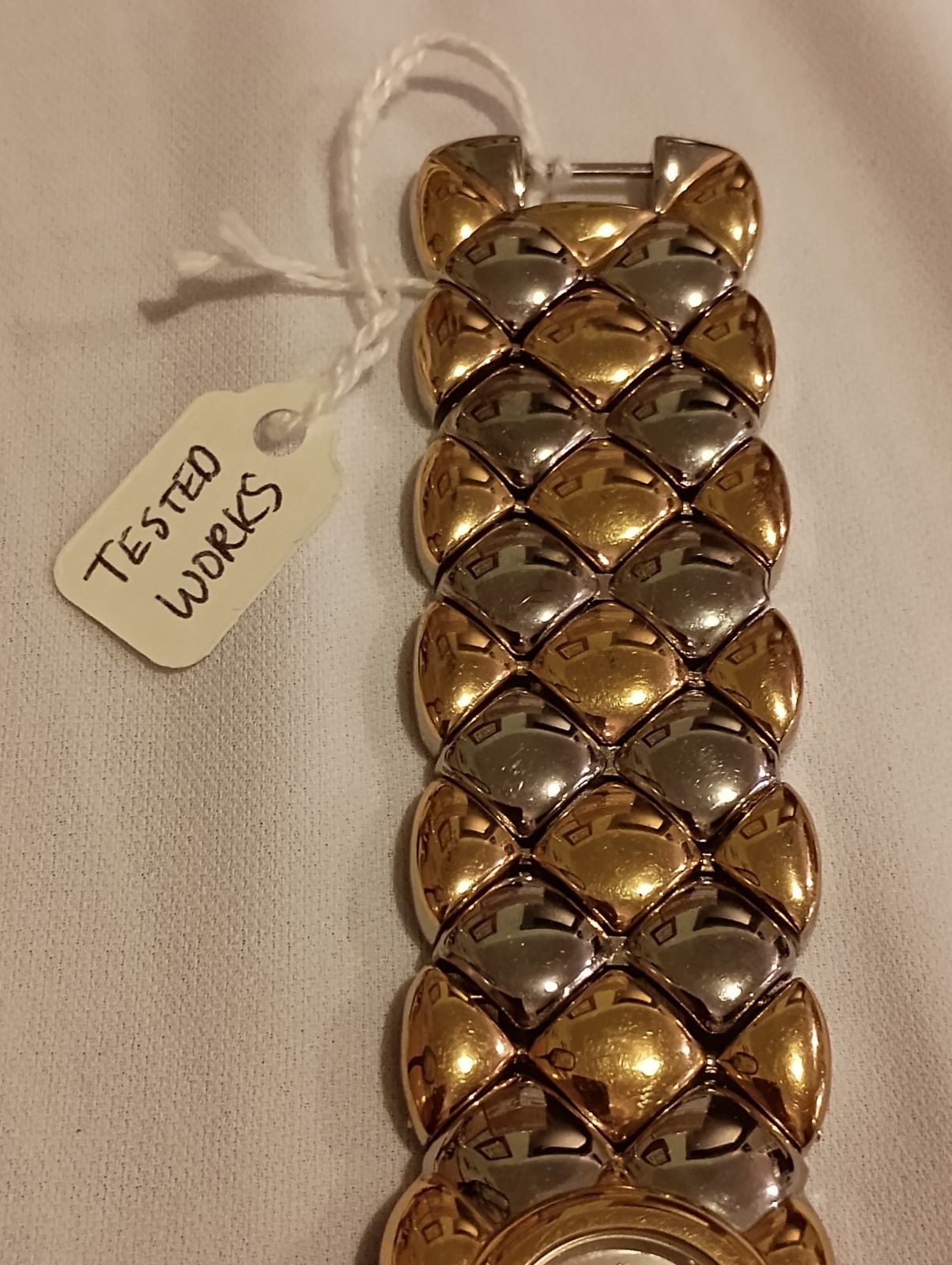 Vintage Joan Rivers Classics Two-toned Wide Band Chunky Quartz Watch! Fabulous!!