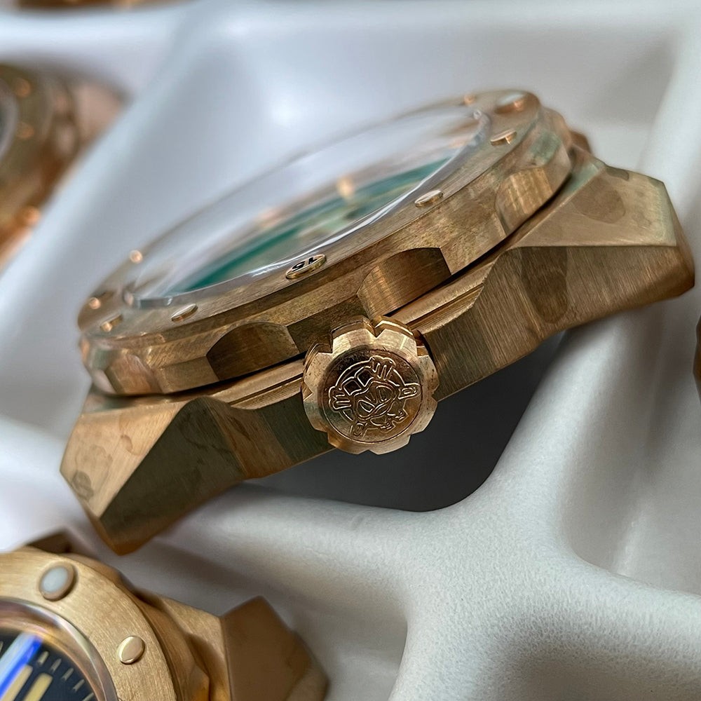 STEELDIVE SD1960S Mens Bronze 46.5mm 500M Automatic Dive Watch NH35 Sapphire