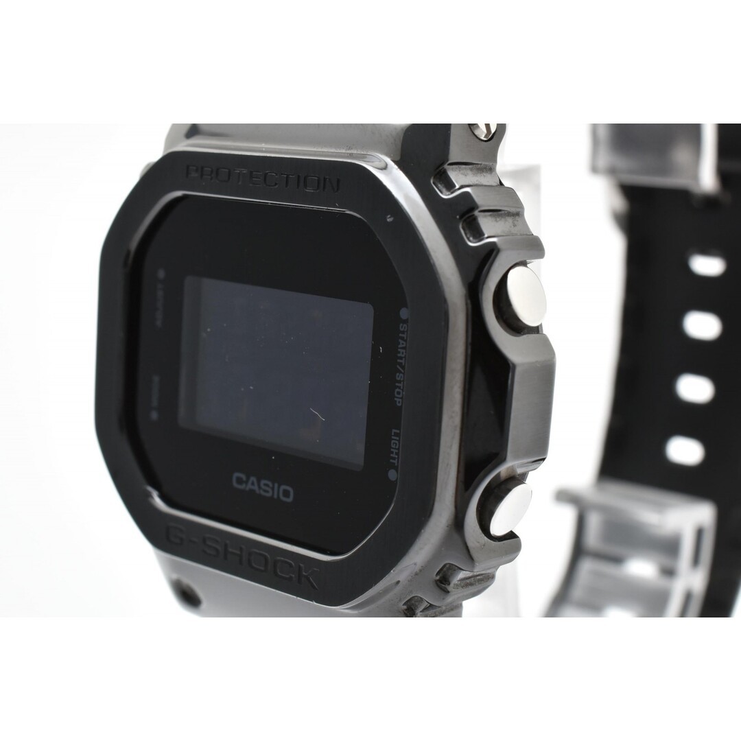 CASIO G SHOCK GM 5600B Quartz Digital Wristwatch Black Dial Stainless Steel Beze