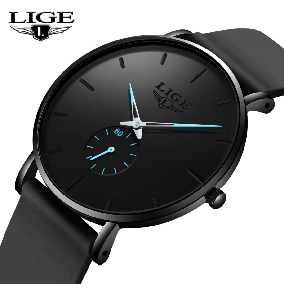 Luxury Men Watch Ultra-thin Quartz Second Dial 3ATM Waterproof Daily Wristwatch