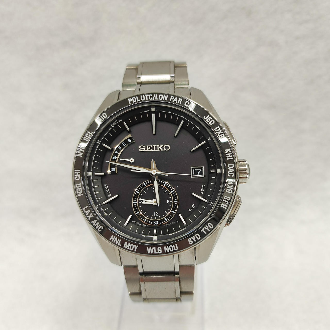 Brightz solar radio controlled watch model number 8B54 0BC0 SEIKO