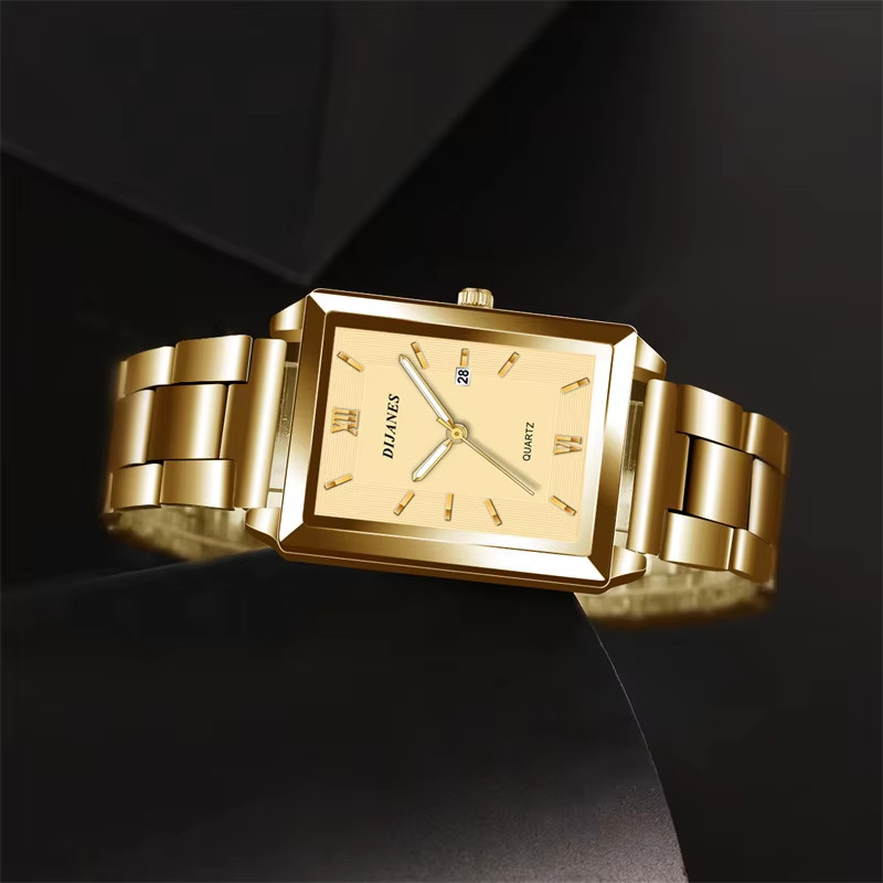 Men’s Business Quartz Watch – Stainless Steel & Leather Casual Design