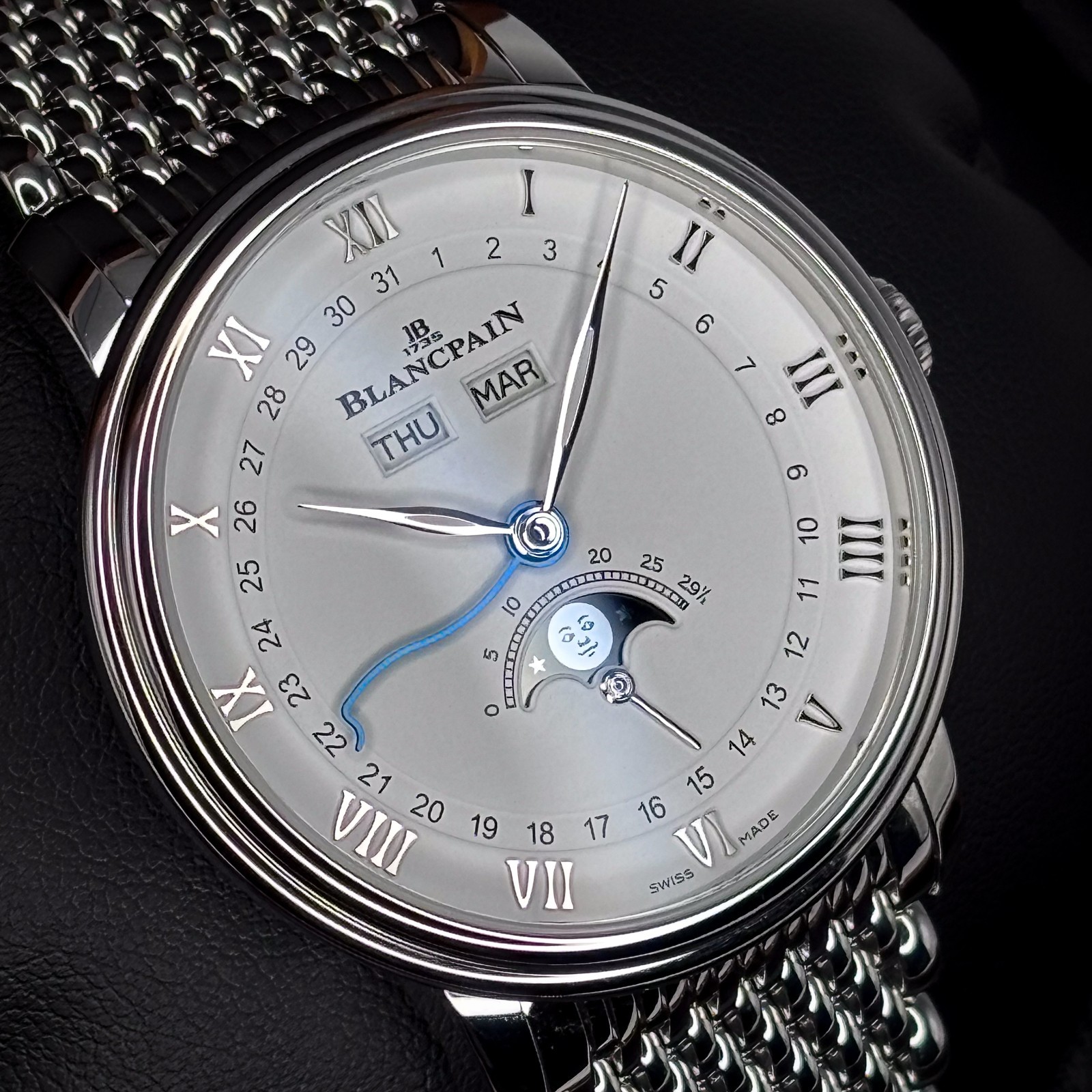 Blancpain Villeret Quantieme Complet Automatic 6264-1127-mmb. Excellent Cond!