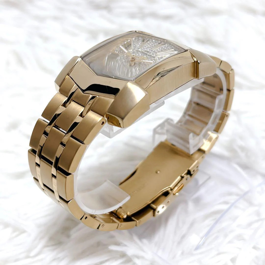 AVALANCHE CRYSTAL CARTER RICARDO Quartz Gold Stainless Steel Diamonds Swarovski