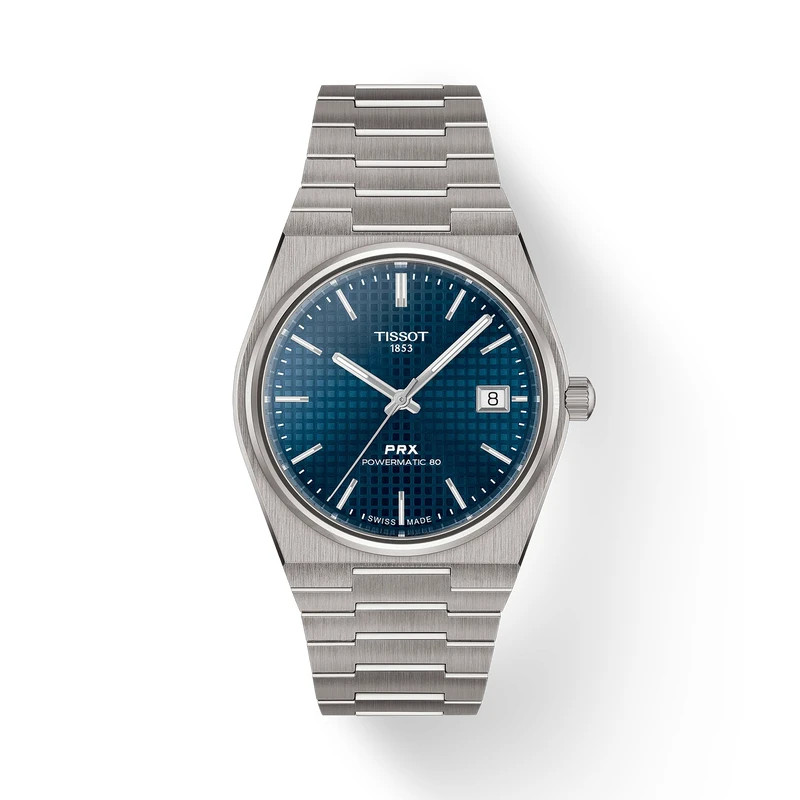 Tissot PRX 38mm Blue Dial Titanium Watch T1378074404100