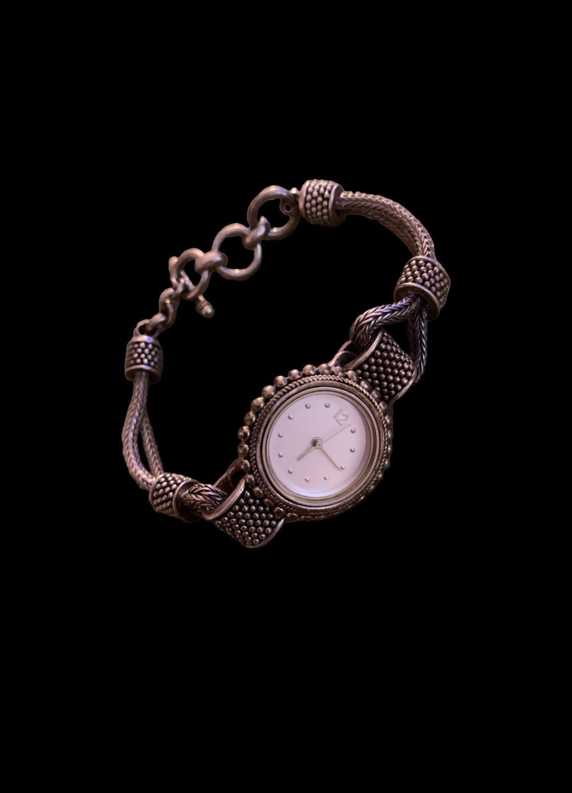 Suarti Bali BA Indonesia Sterling Silver 925 Braided Wheat Chain Watch 6.5″-8.5″