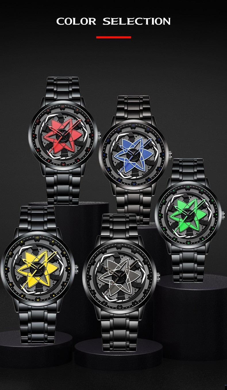 VA VA VOOM Sharingan Rotary Dial Men’s Watch Quartz 360 ° Rotating Luxury 3ATM