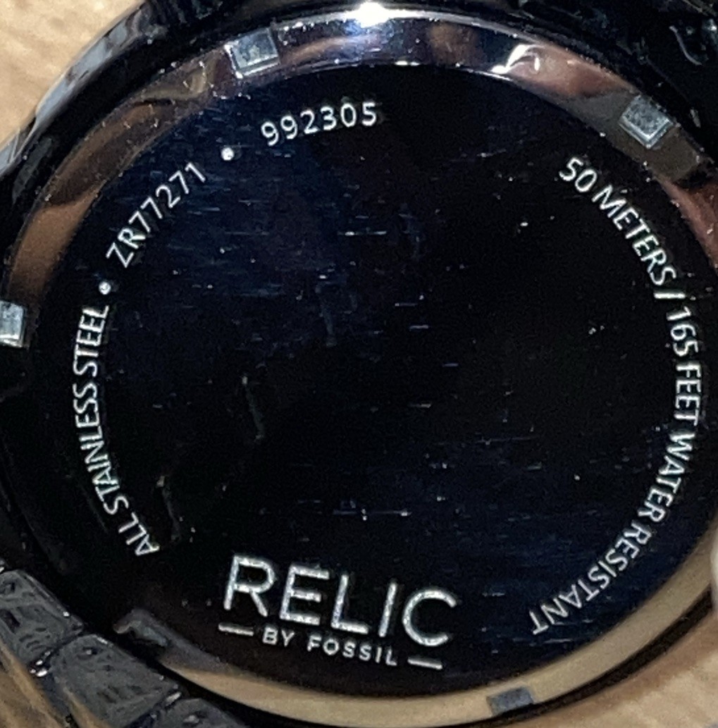 Relic Rylan ZR77271 Men’s Black Analog Dial Quartz Watch Fast Free Shipping 8″