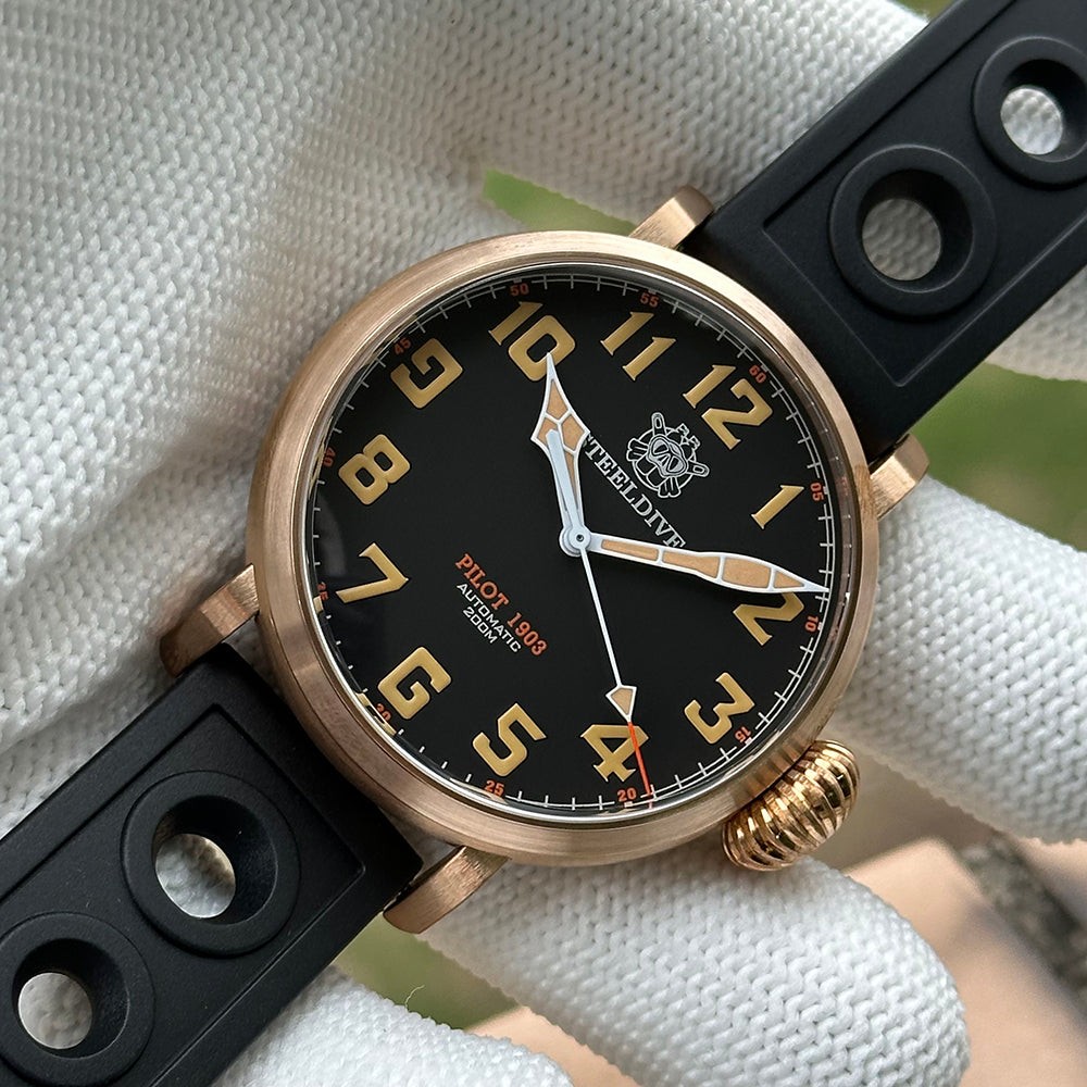 STEELDIVE SD1903S Mens Bronze 46.5mm 200M Automatic Dive Watch NH35 Solid