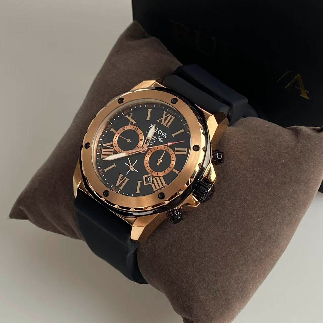 Bulova Marine Star Series A Silicone Strap Men’s Chronograph Quartz Watch 98B104