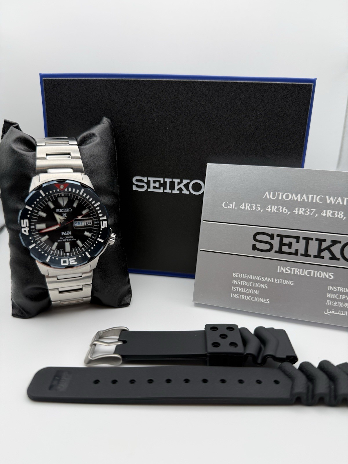 Seiko Prospex Monster PADI Save the Ocean SRPE27 Automatic Diver 200m Full Set