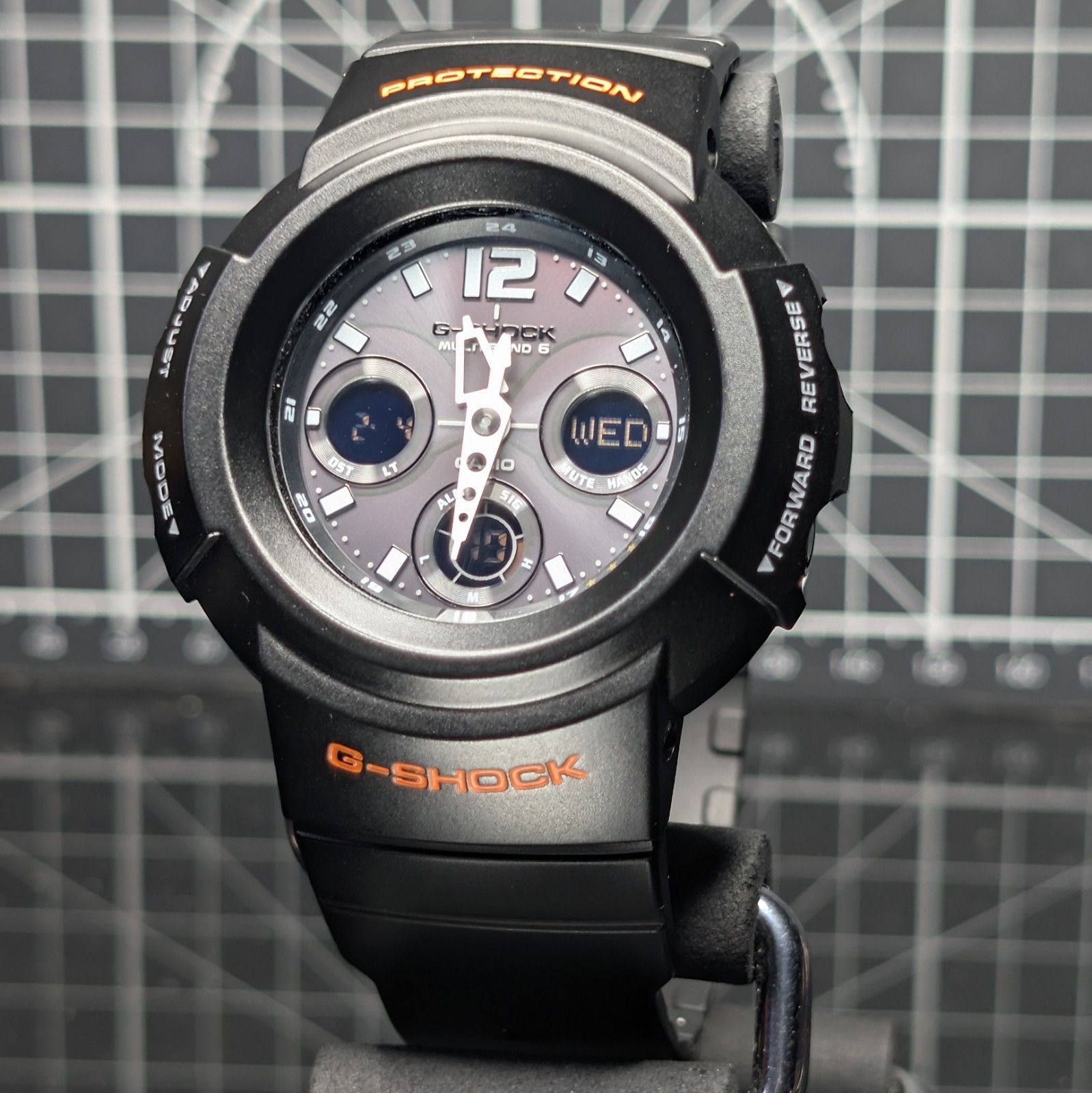 Casio G-Shock Rescue Orange AWG-M510 Black Custom Solar Multiband AWG-M510MR-4A