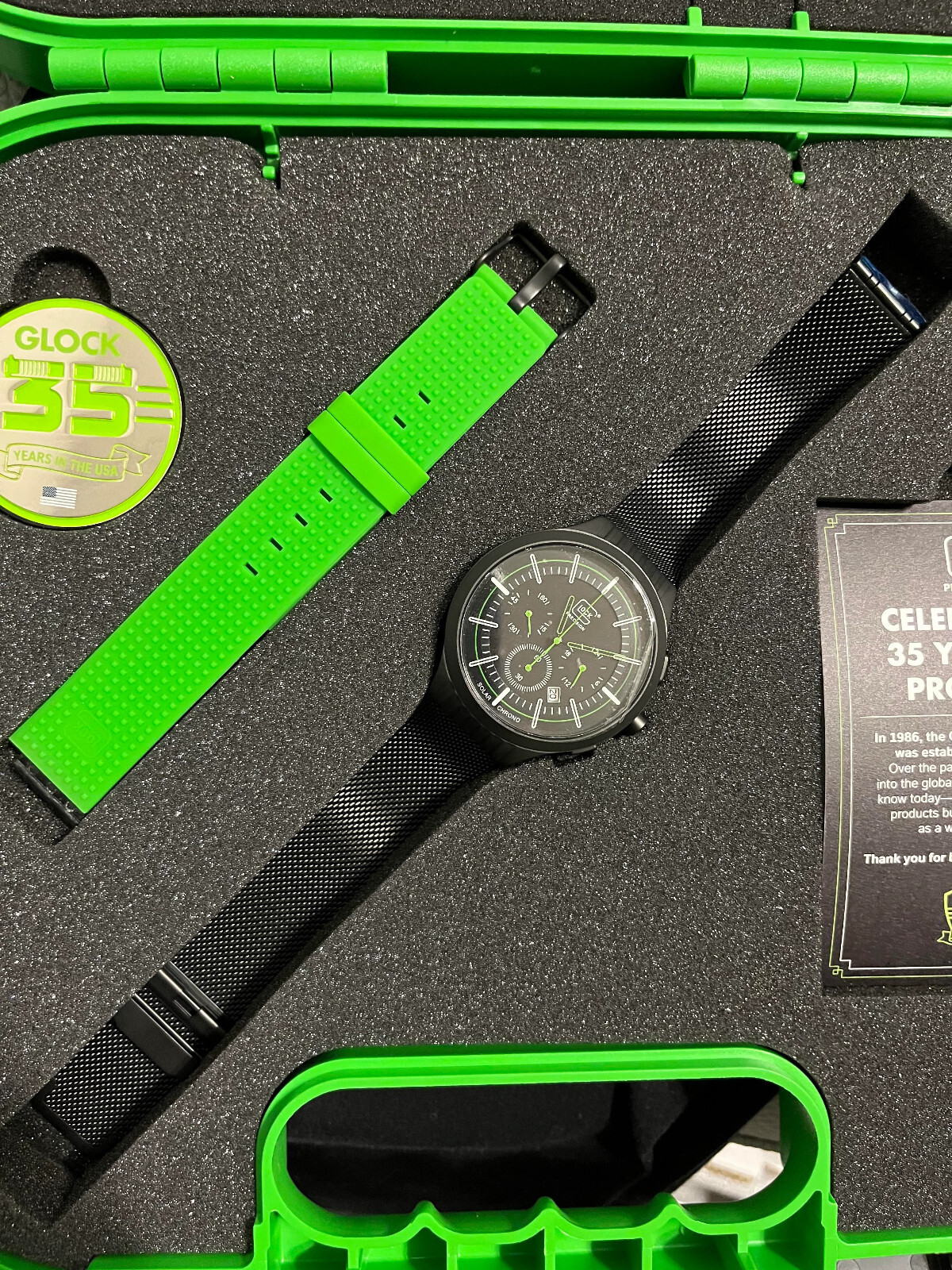 Glock Limited Edition Precision 35th Anniversary Titanium Solar Chrono W G2U