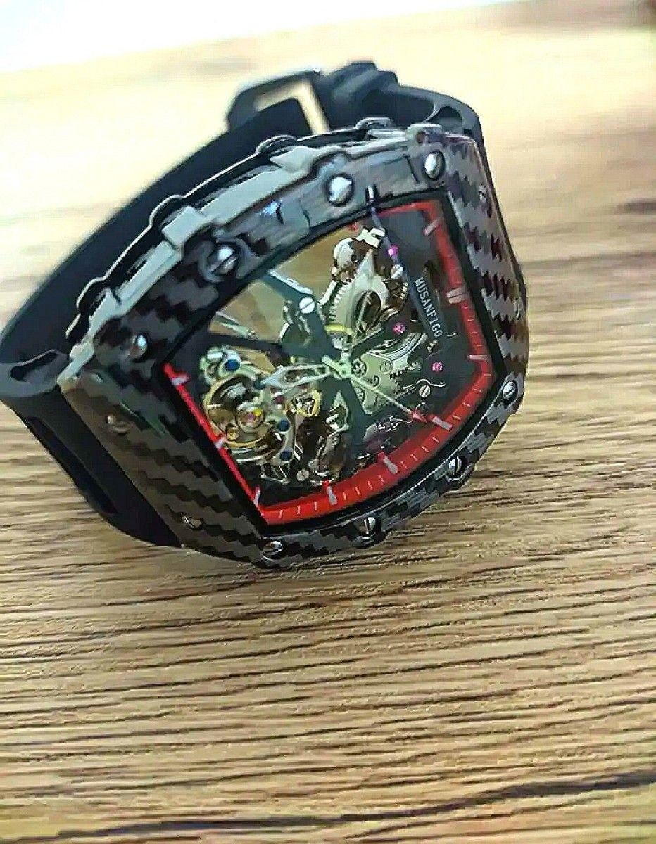 [B1P] Unbranded Tourbillon Automatic Hand Wound Mens Skeleton Watch [p8s]
