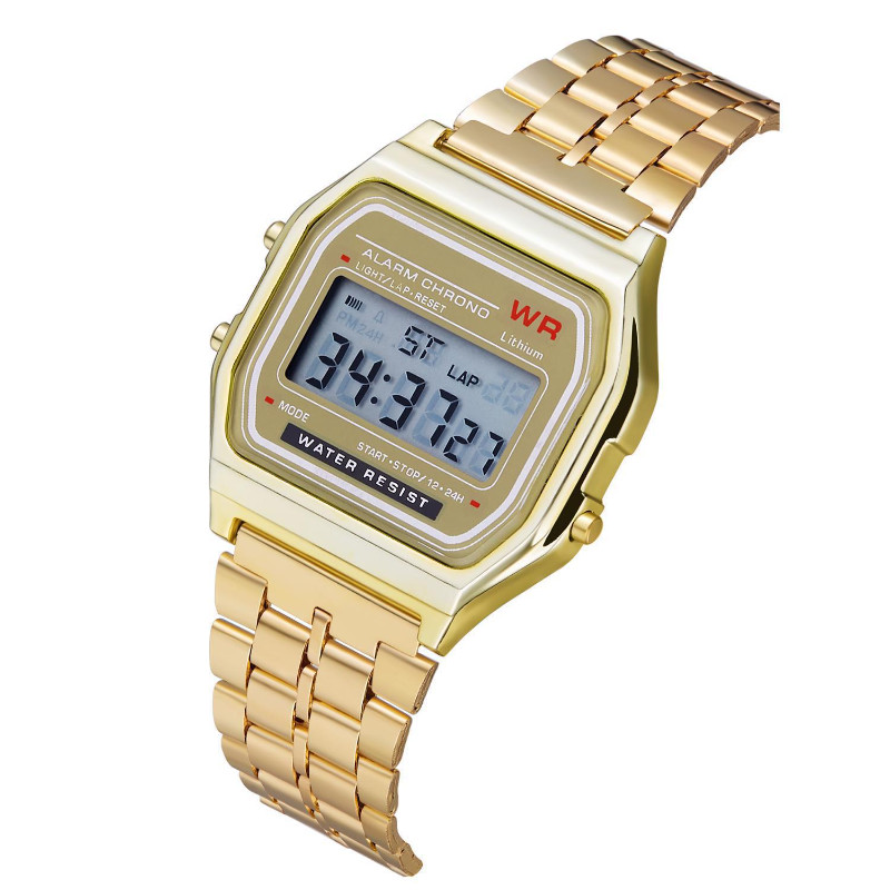 F-91W-1 Men’s 2025 Digital Silver Steel Watch Classic Alarm Light Waterproof