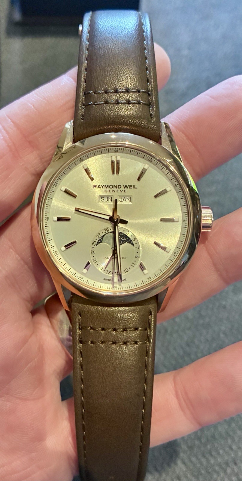 Raymond Weil Freelancer Complete Calendar 40mm Dune Dial Full Set Box & Papers