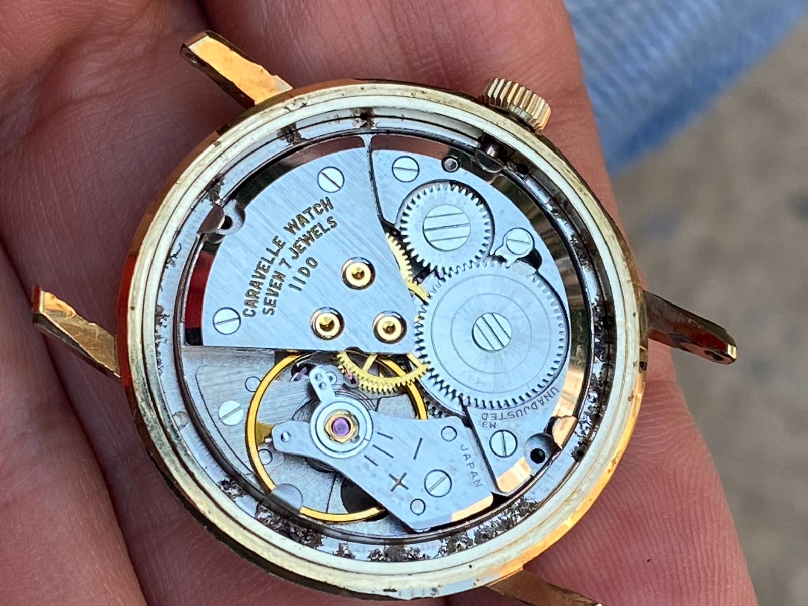 Vintage Caravelle “Polerouter” Manual Wind Gold Plated 11DO 7 Jewels Serviced