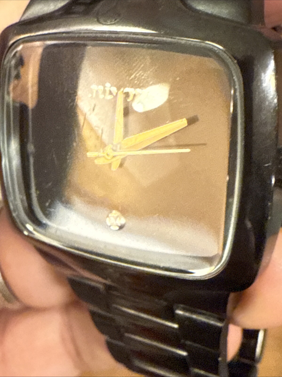 Nixon THE PLAYER BLACK Yes It’s Real Men Women Wristwatch Used Japan New Battery