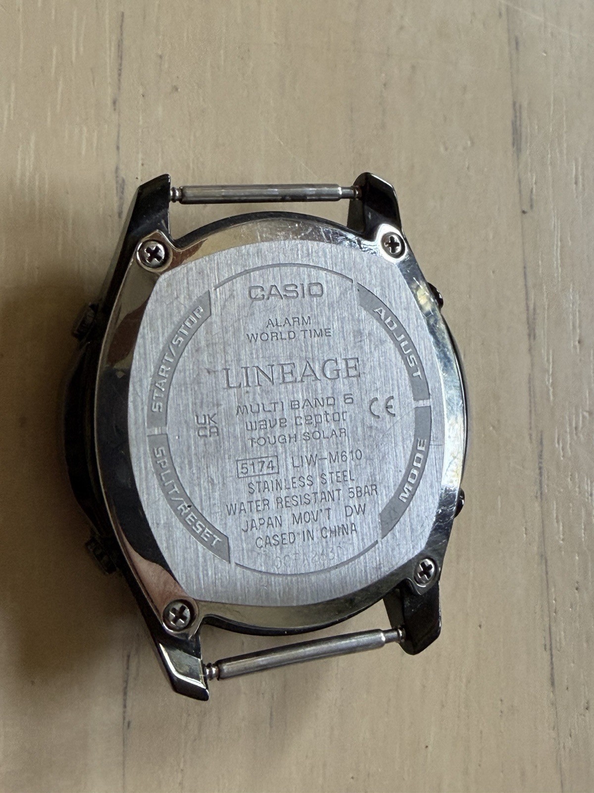 Casio Lineage LIW-M610 Solar Black Stainless Steel Case Silicone Band Wristwatch