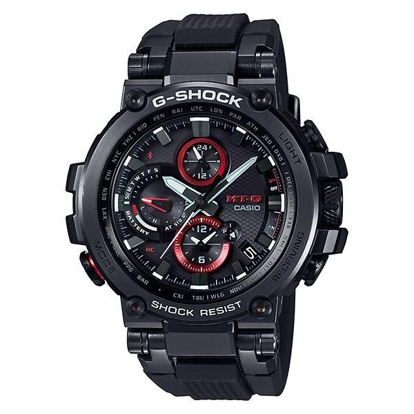 Casio G-Shock MTG-B1000B-1AJF MT-G Black IP Bluetooth Solar Red Accent Brand New
