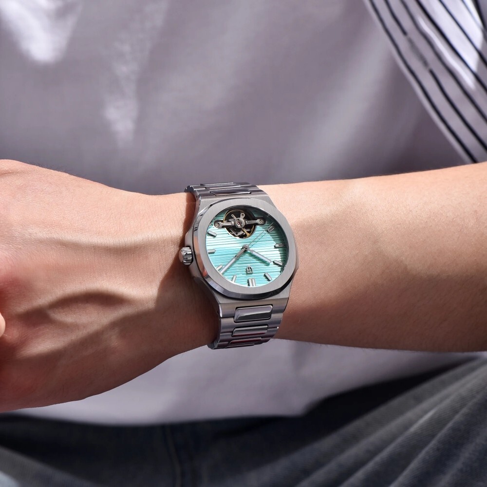 Men’s Automatic Mechanical Tourbillon Watches Waterproof Sapphire Glass Luminous