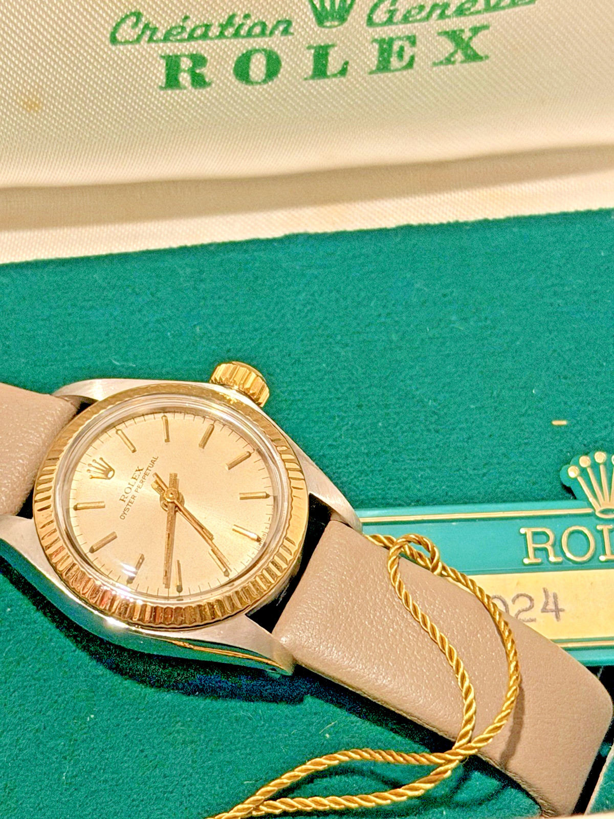 Rolex Lady Oyster Perpetual 6719 24mm Two Tone Automatic Box & Papers