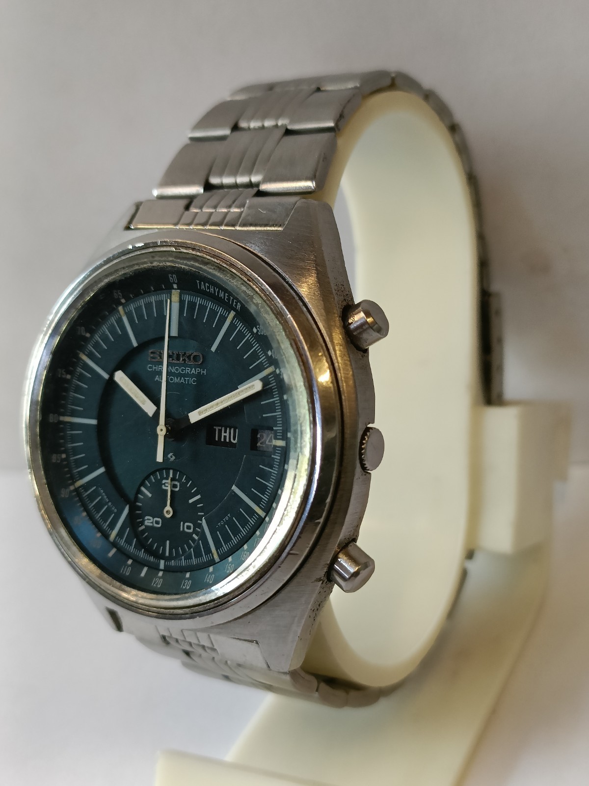 SEIKO CHRONOGRAPH AUTOMATIC BLUE DIAL 6139-7070 JAPAN MEN’S WORKING CONDITION