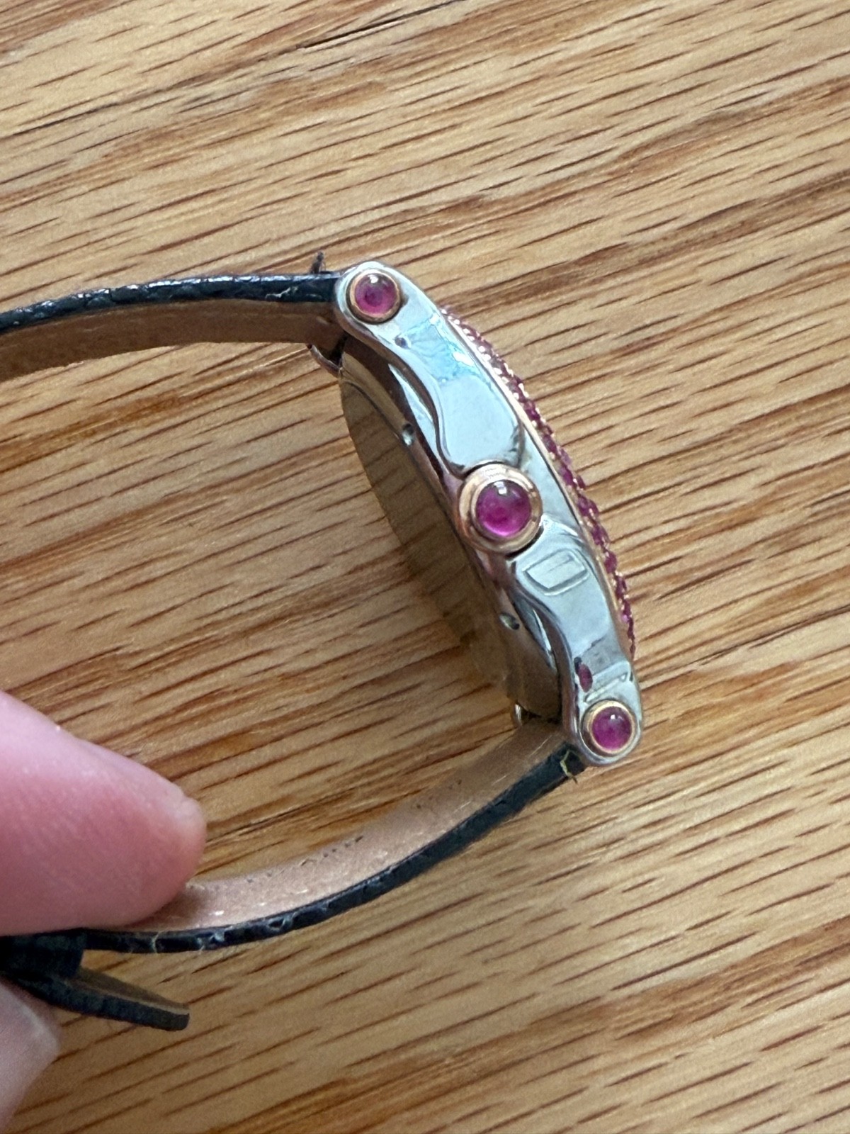 Chopard Vintage Happy Sport Watch ruby bezzle moon and stars 18k