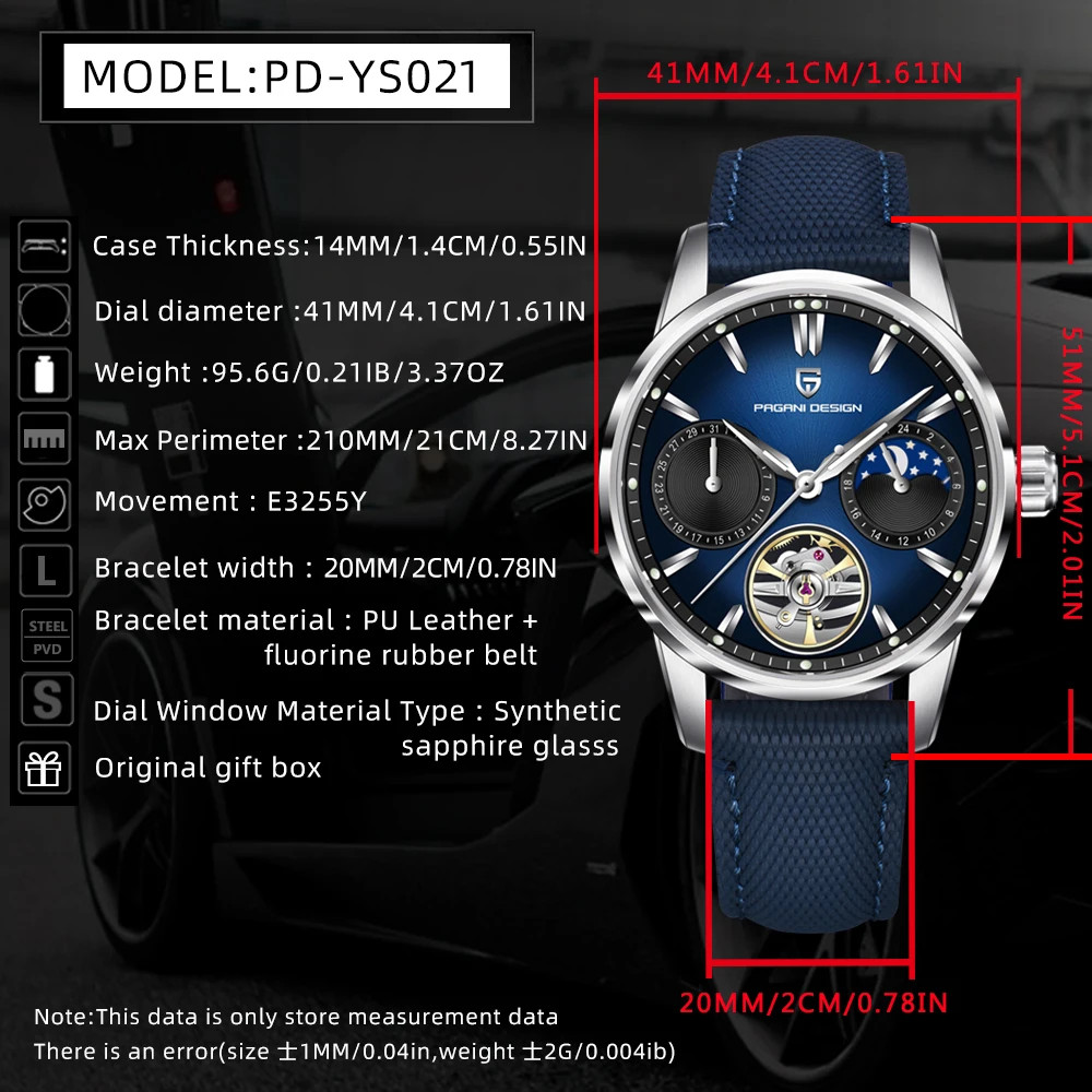 2026 Men Mechanical Watch 41mm Sapphire Crystal Stainless Steel Waterproof
