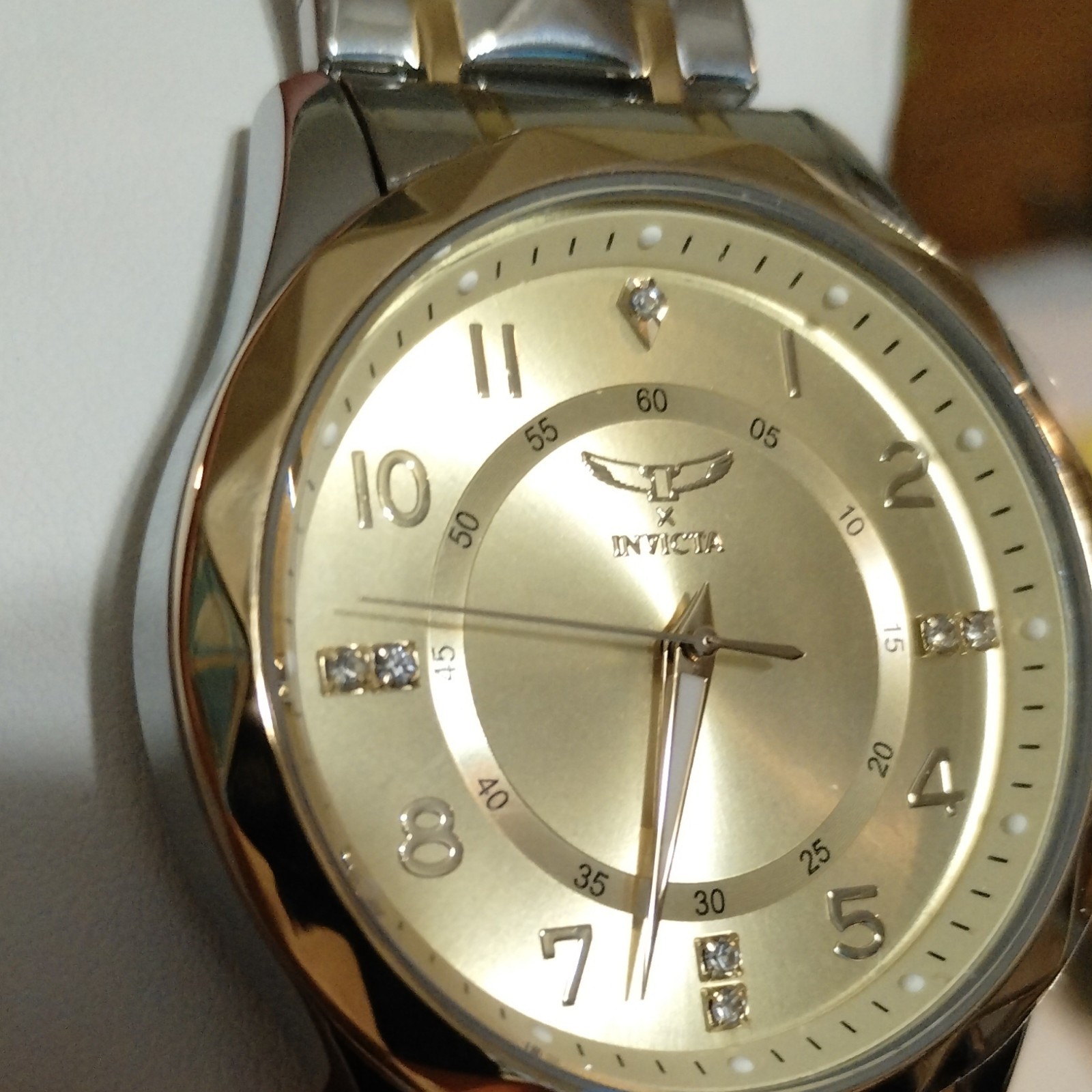 Invicta Specialty I Men’s Quartz Two-Tone Stainless Gold Dial 41mm Watch w/ Box