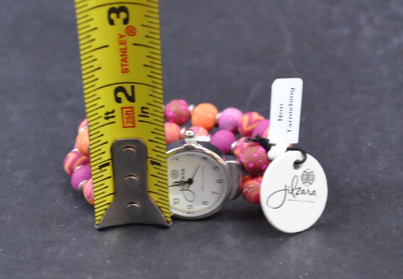 Jilzarah Morocco Round Watch Polymer Clay Beads Handcrafted Artisan Jewelry G4