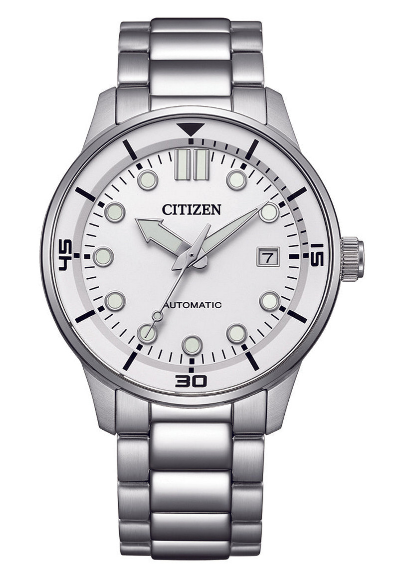 Citizen NJ0191-83A White Dial Stainless Steel Date Indicator Men’s Watch
