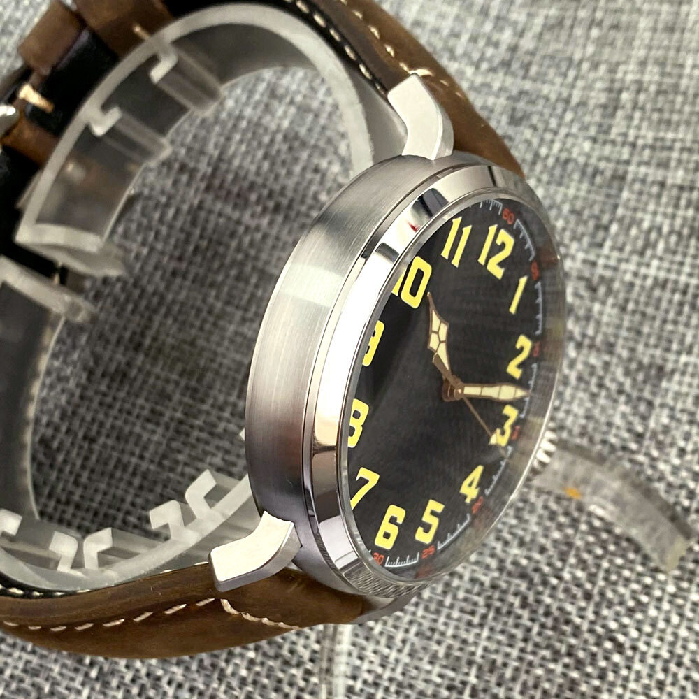 46.5mm Tandorio Sapphire Glass NH35A PT5000 Auto Movement Big Men Watch Luminous