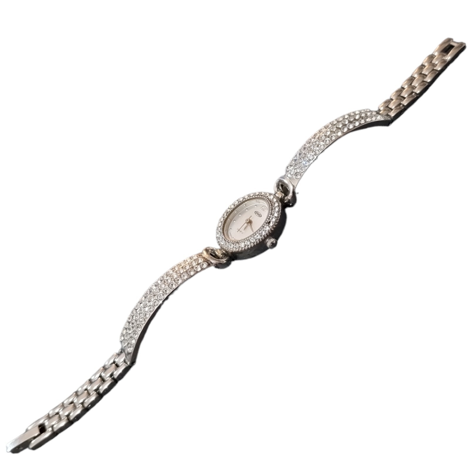 Beautiful Ladies AB 3104 Gem Set Strap & Bezel. Excellent Condition-New Battery