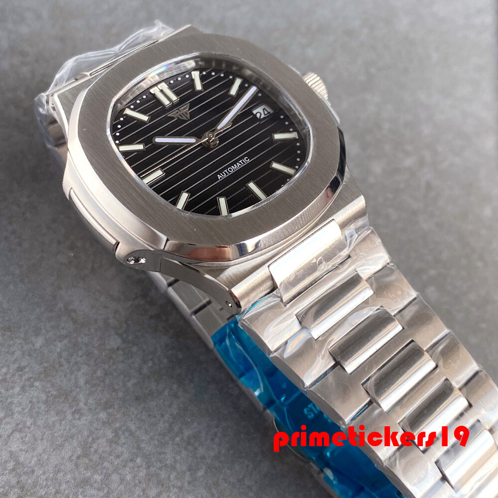Square 40mm NH35 Sapphire Stainless Steel Brushed Automatic Men’s Watch Luminous