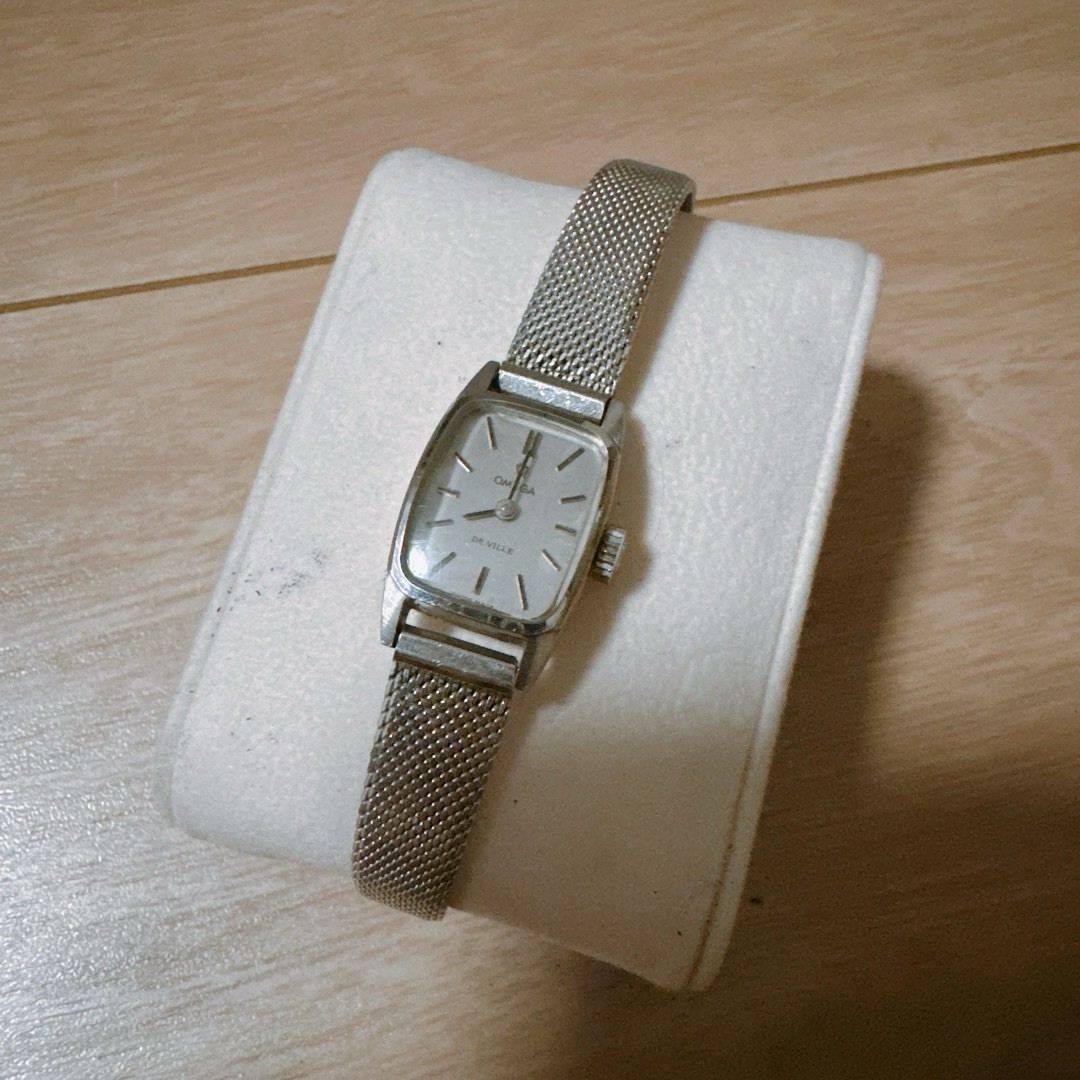 OMEGA De Ville Mechanical Manual Winding Silver Dial Ladies Antique Watch