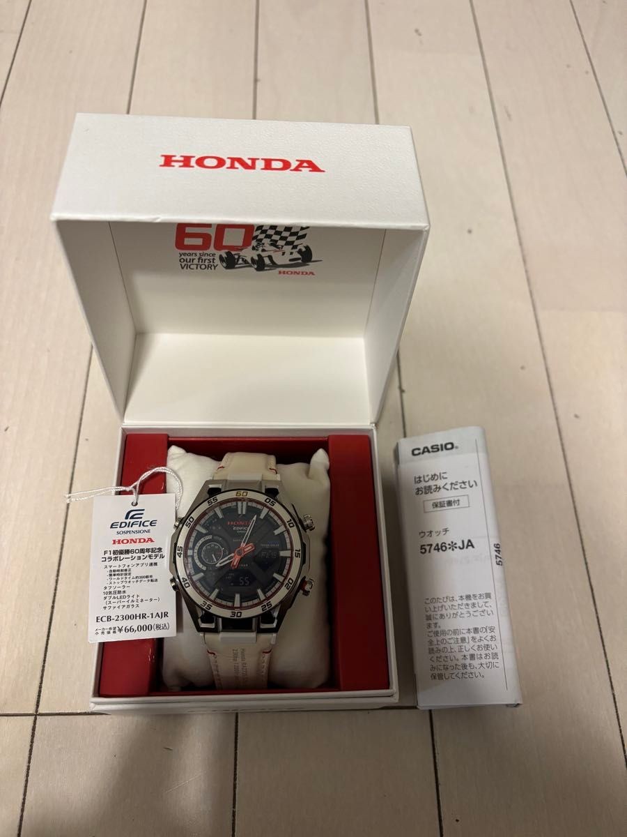 Casio Edifice Honda F1 60th Anniversary Collaboration Watch Black/White From Jap