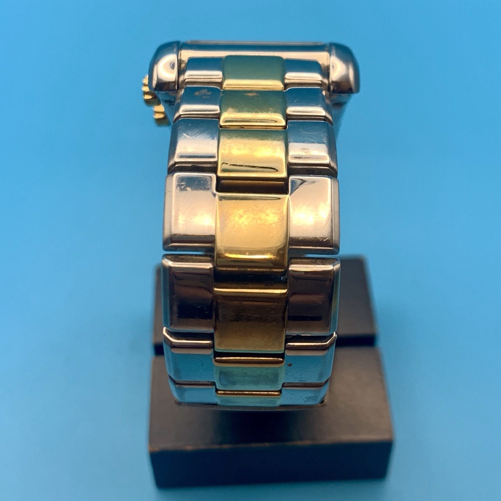 FOSSIL ARKITEKT FS-4228 Men’s Rare Dual Time Tank Watch St Steel Works New Batt
