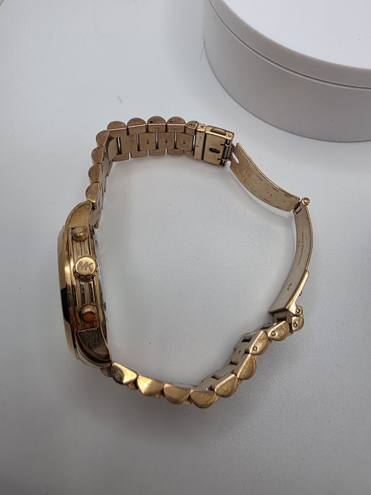 MICHAEL KORS MK5929 White Dial Rose Gold tone Watch with Spare Bracelet Links