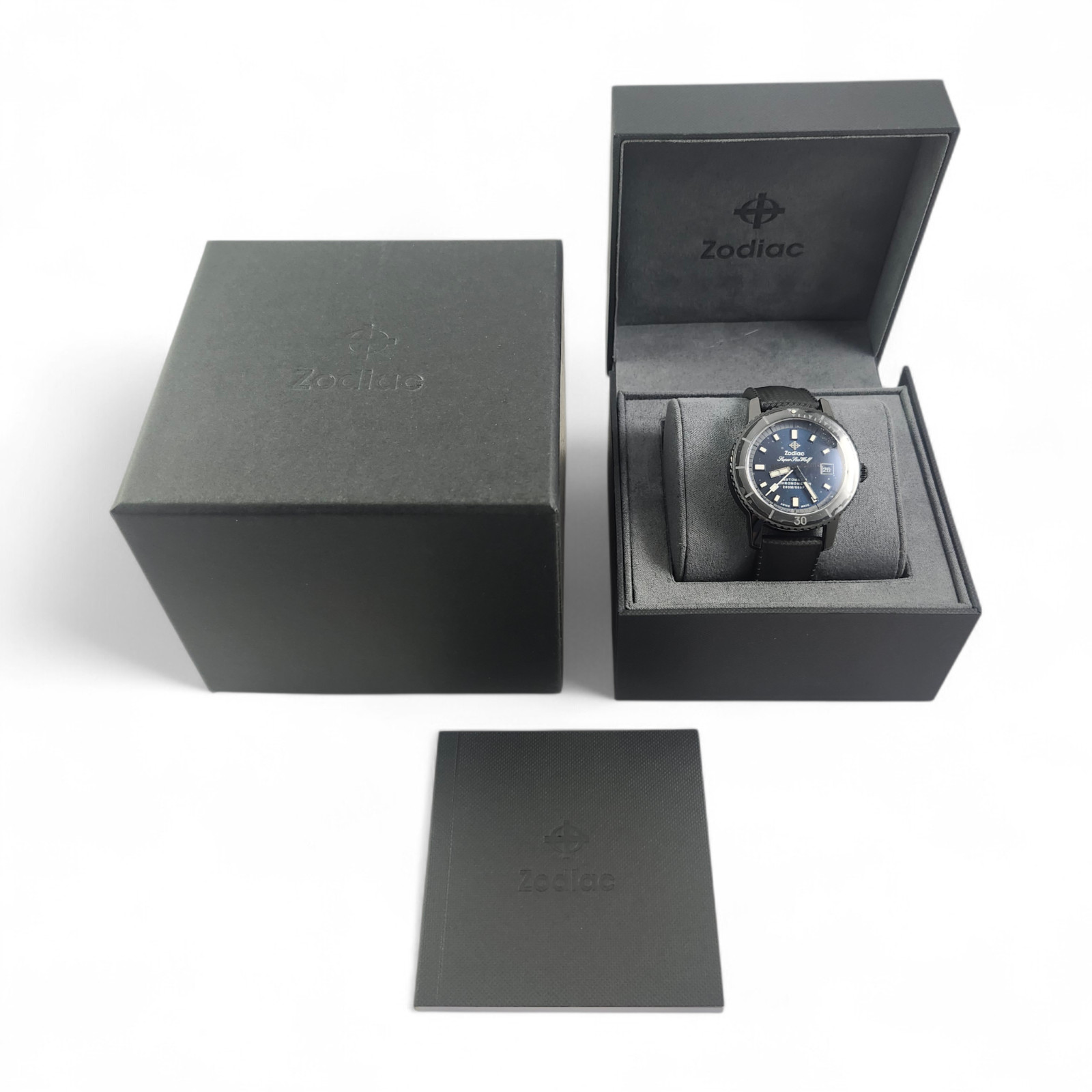 NEW Zodiac Super Sea Wolf Ceramic Compression Diver Automatic Watch Blue ZO9595