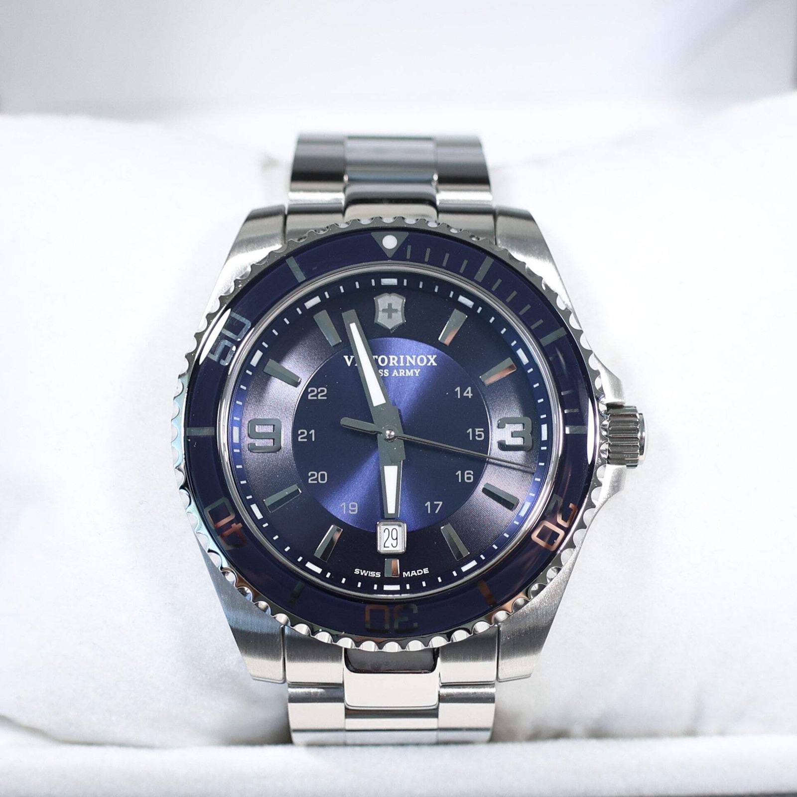 Victorinox Maverick 43MM Men’s Blue Dial Stainless Steel Watch 242007
