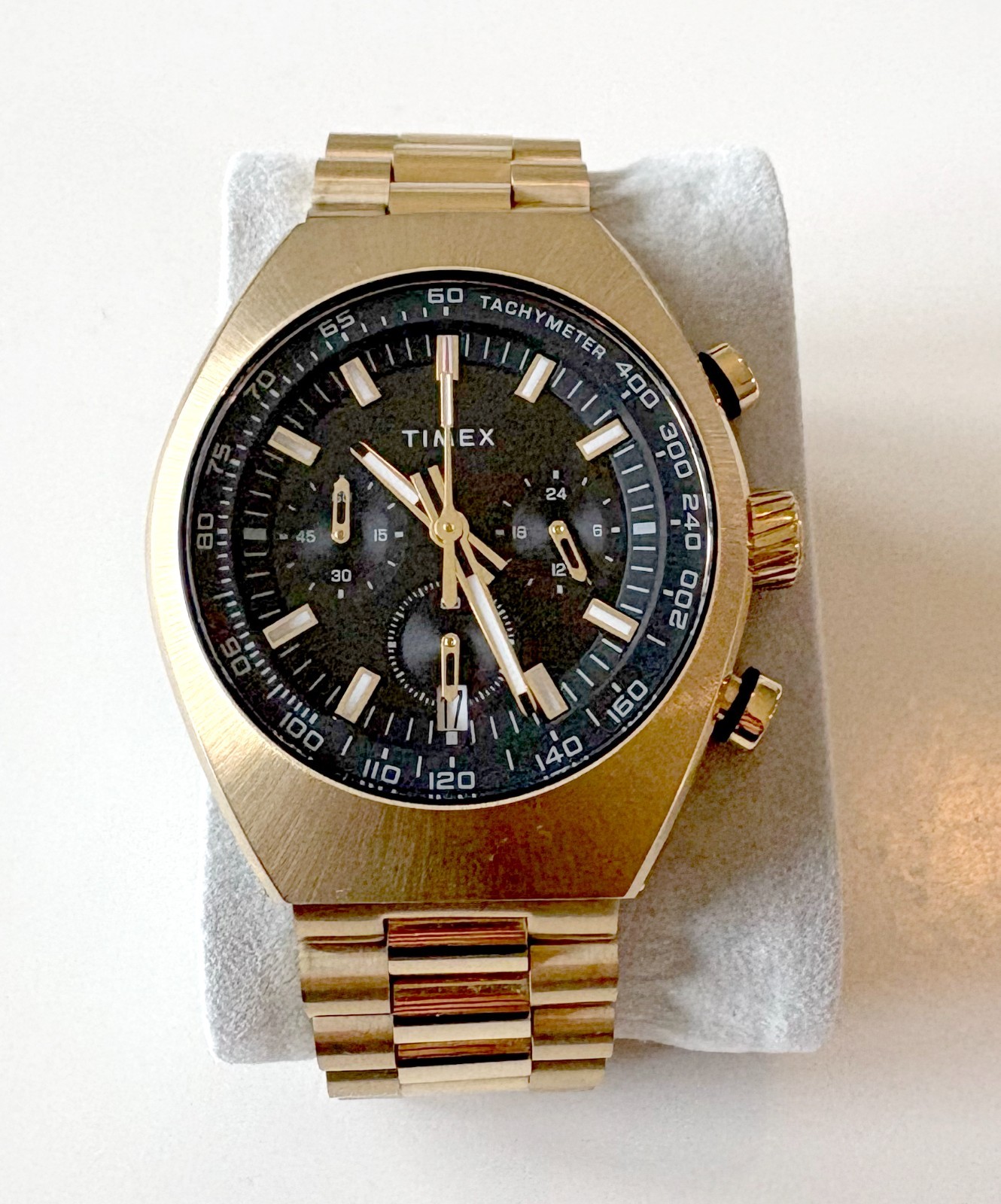 Timex Gold Mens Chronograph Watch Legacy Chrono TW2W22100
