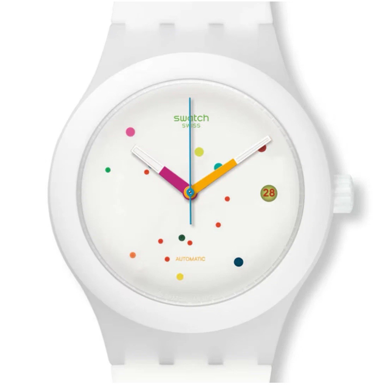 NOS Swatch Kinetic Watch SUTW400 First Launch Sistem 51 White AG 2013 Mechanical