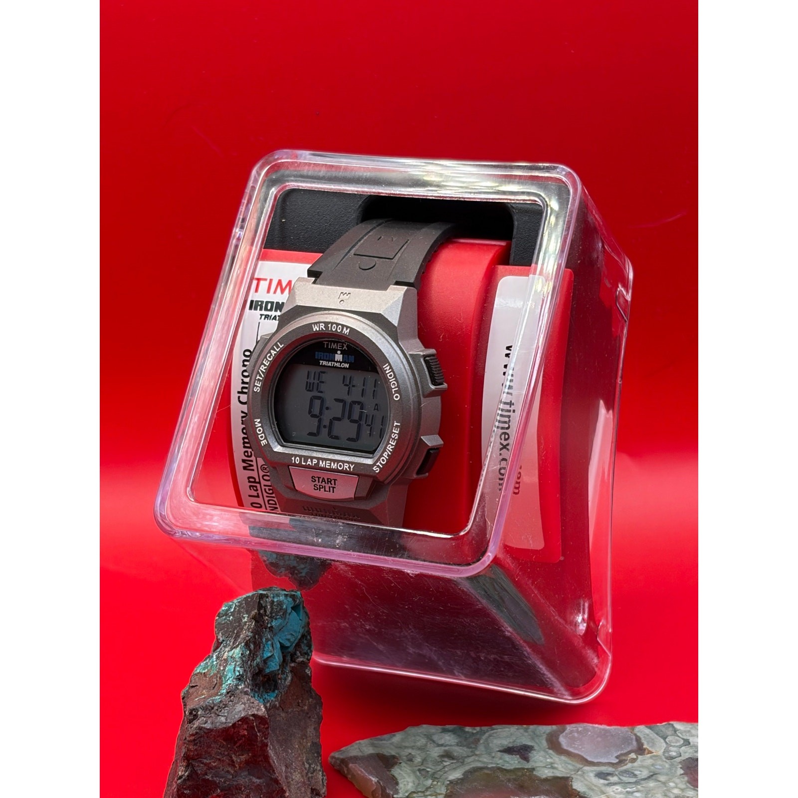 Timex Ironman Triathlon 10-Lap Memory Chrono (T5K223)New Old Stock 1986
