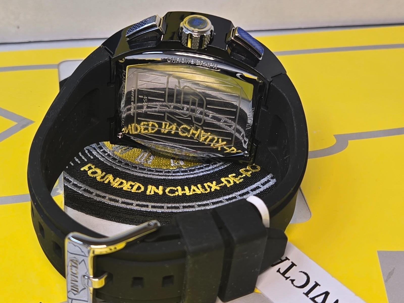 Invicta S1 Rally Anatomic Chrono Men’s Watch 47mm Black with Back Dial Date NEW