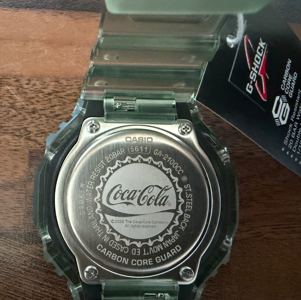 CASIO G-SHOCK x Coca-Cola GA-2100CC-3AJR. In Hand, With Box And Papers