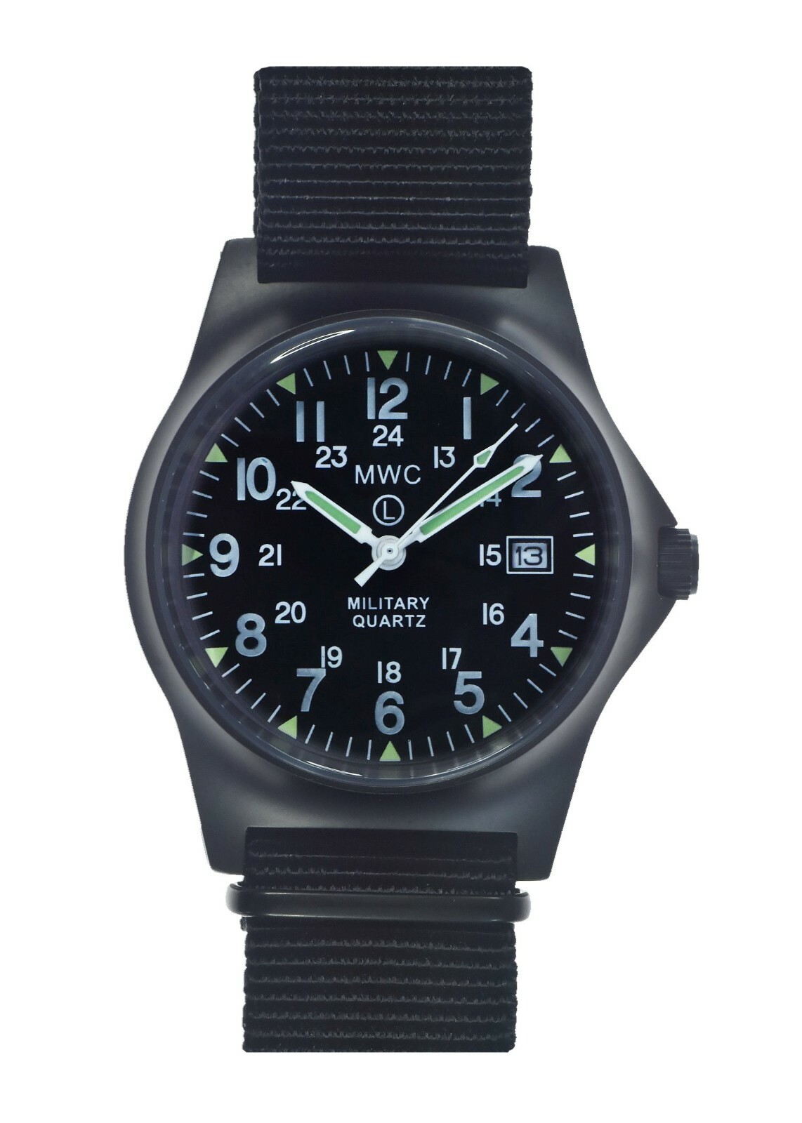 MWC G10LM1224 PVD Military Quartz Watch |50m|12/24hr Dial|Date Window|Luminova