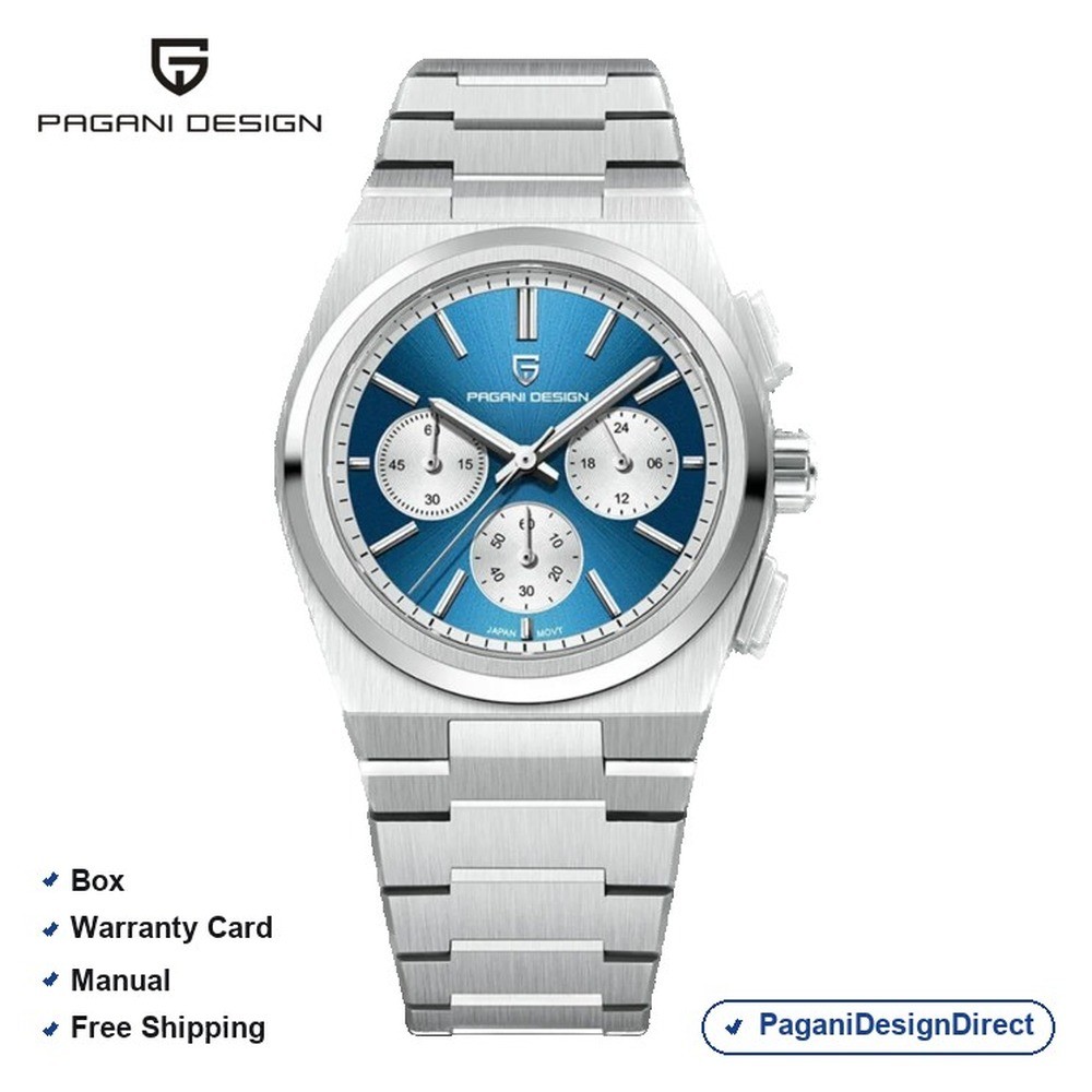 Pagani Design PD-1761 Blue Chronograph Stainless Steel Automatic Men’s Watch