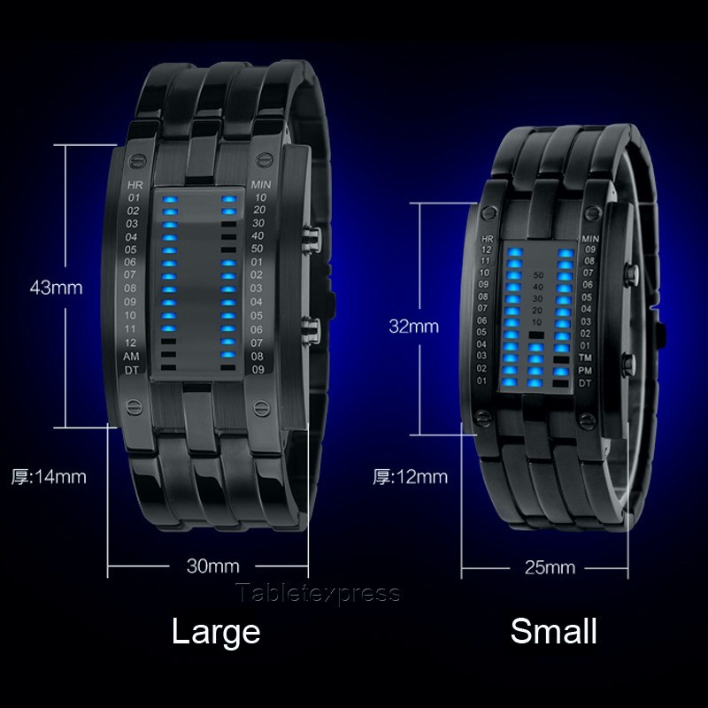 SW-DL Digital LED Matrix Binary Fashion Wrist Men Women Watch