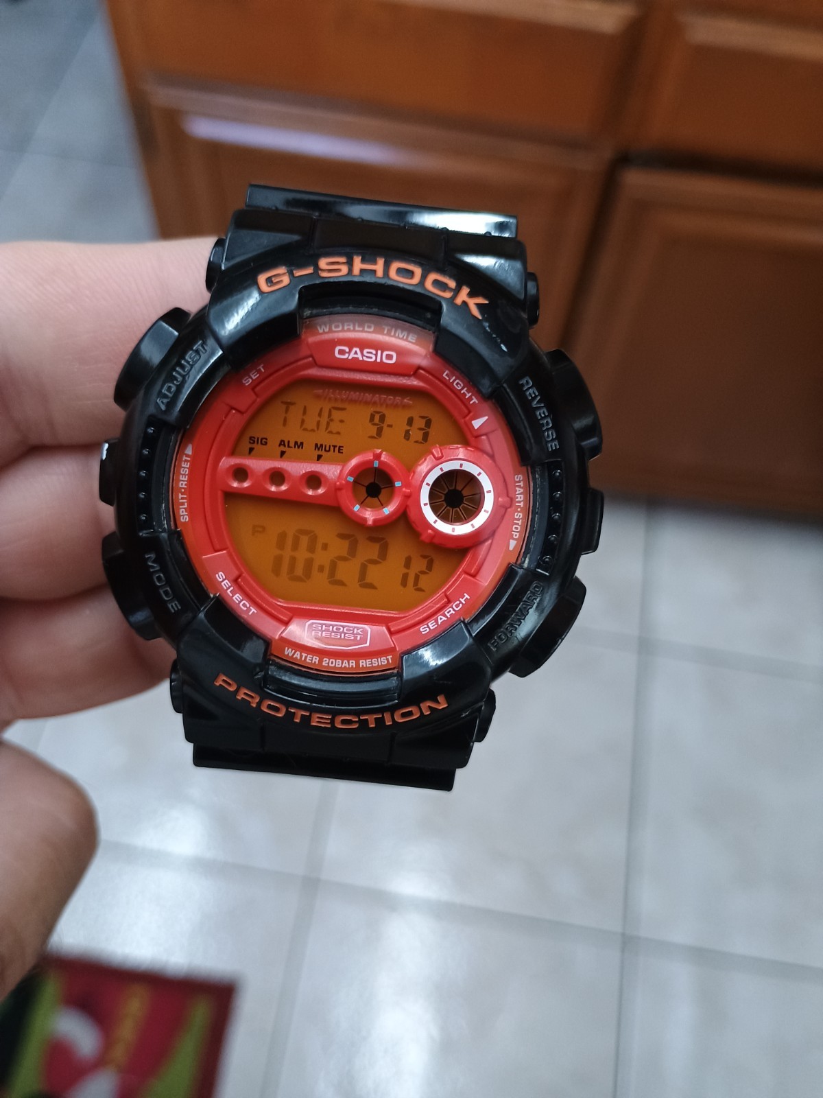 Casio G-Shock GD-100HC 3263 Black Orange Men’s Wristwatch Used